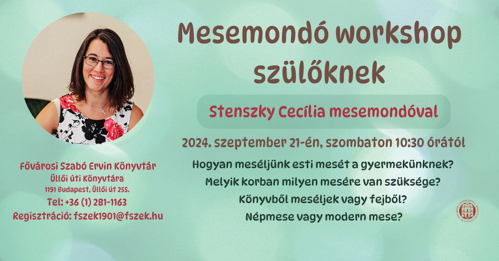 Mesemondó workshop szülőknek - Stenszky Cecília mesemondóval