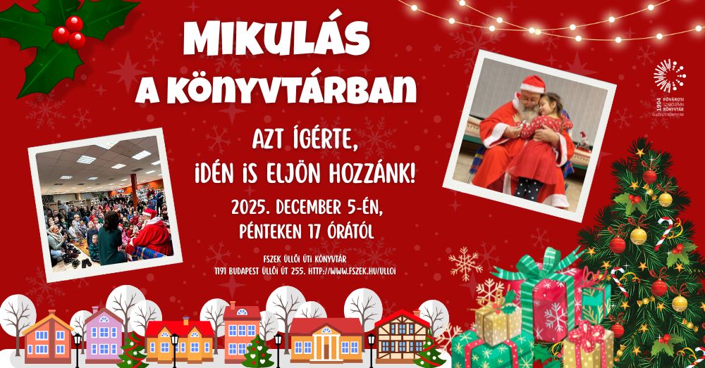Mikulás a könyvtárban