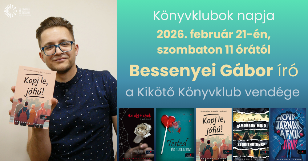 Könyvklubok napja - a Kikötő Könyvklub vendége Bessenyei Gábor író