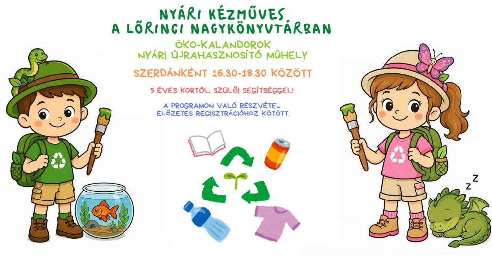 Nyári kézműves a Lőrinci Nagykönyvtárban