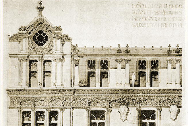 Facade drawing of Baruch House