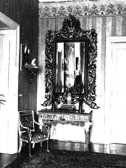 Large mirror in the reception room - then
