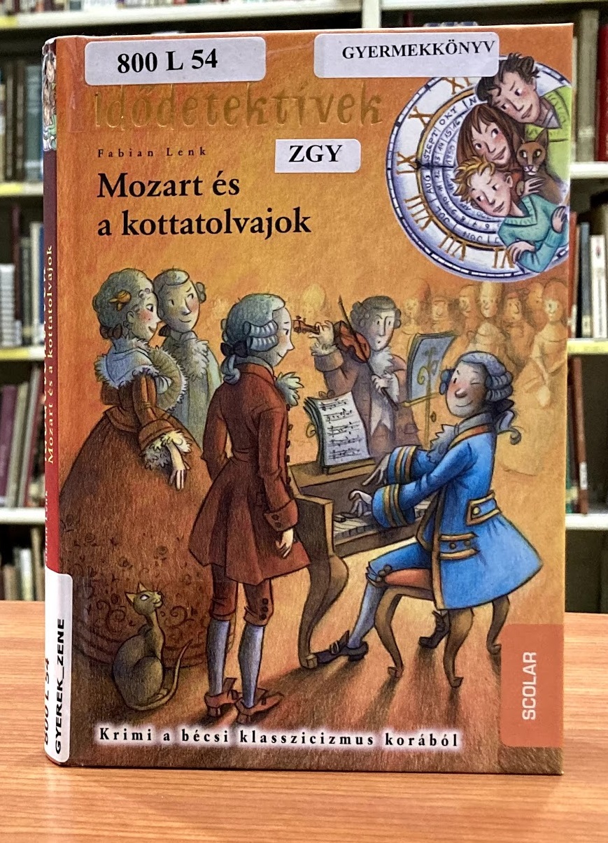 Fabian Lenk Mozart és a kottatolvajok című könyv borítója