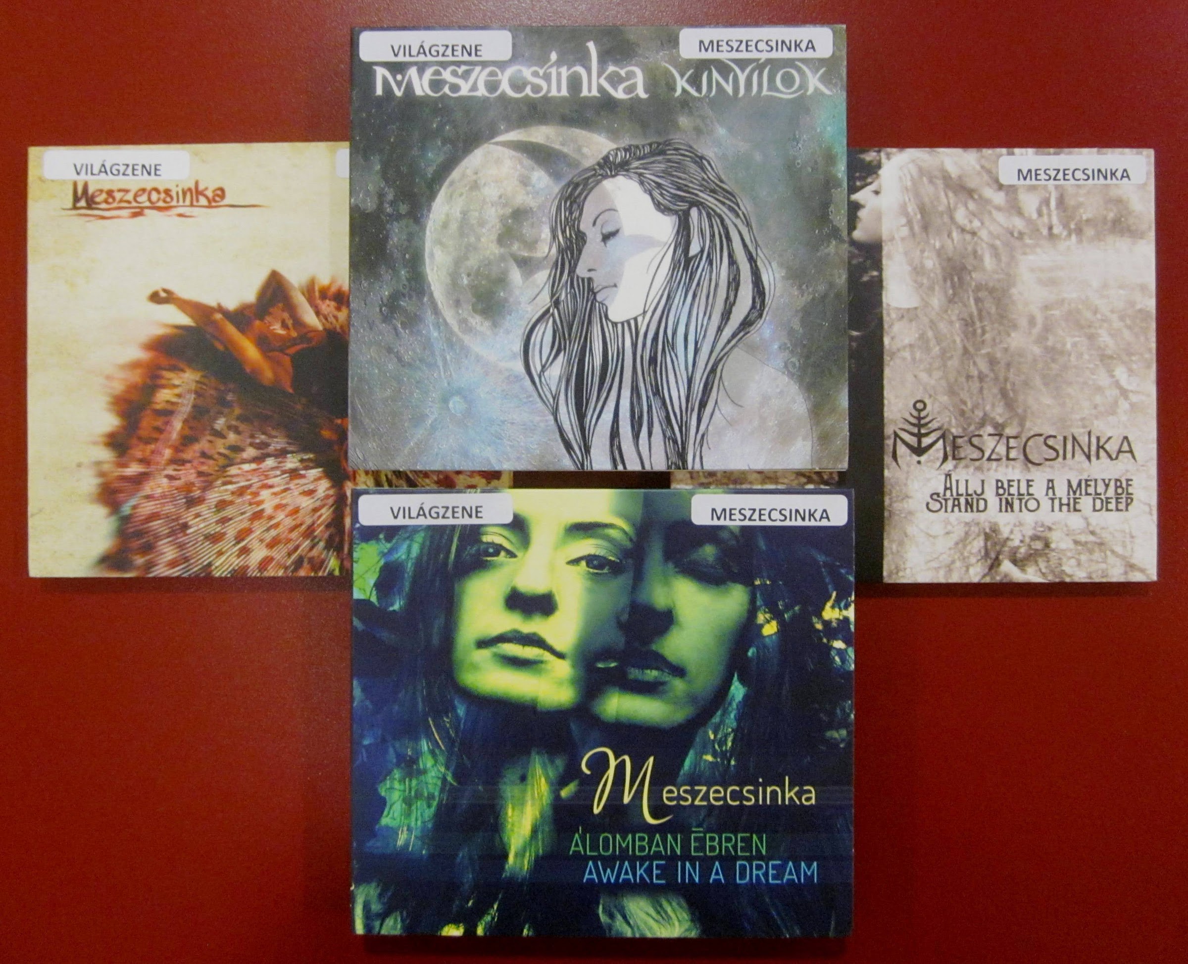 A Zenei Gyűjteményben is mgtalálható Meszecsinka-albumaink borítói
