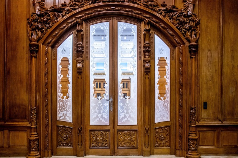 The door of the entrance hall