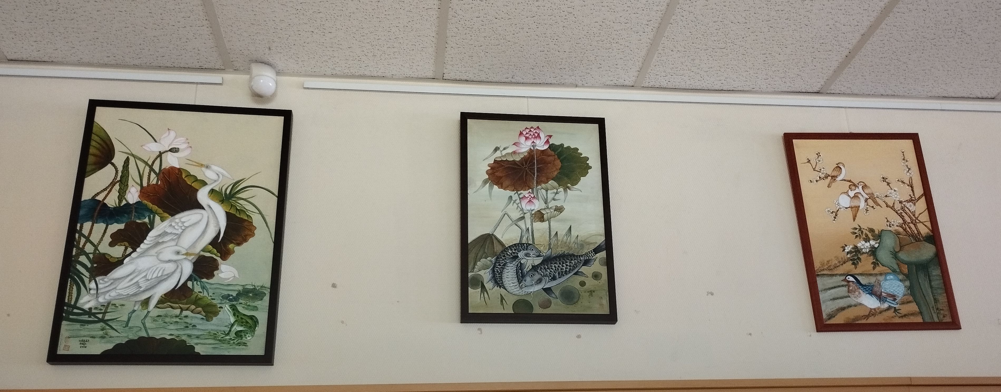 Madarakat és növényeket ábrázoló festmények