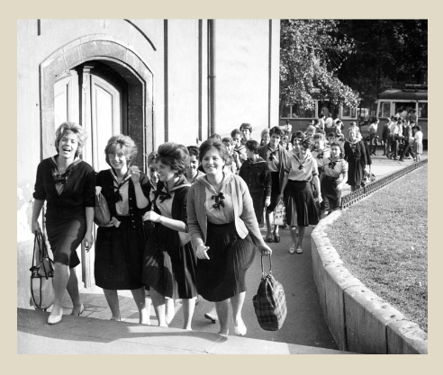 Black and white photo from the exhibition