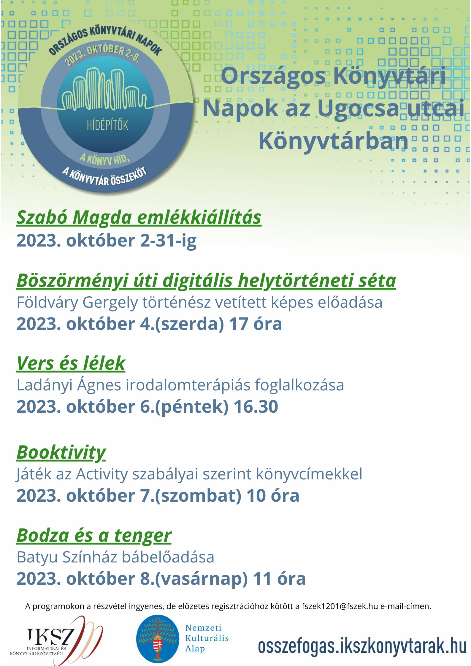 plakát az országos könyvtári napokról