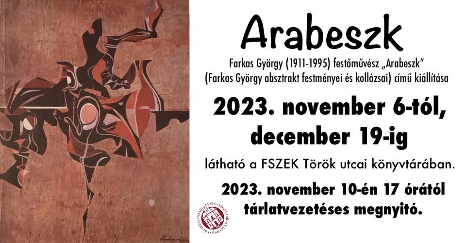 Farkas György festőművész „Arabeszk” című kiállítás plakátja