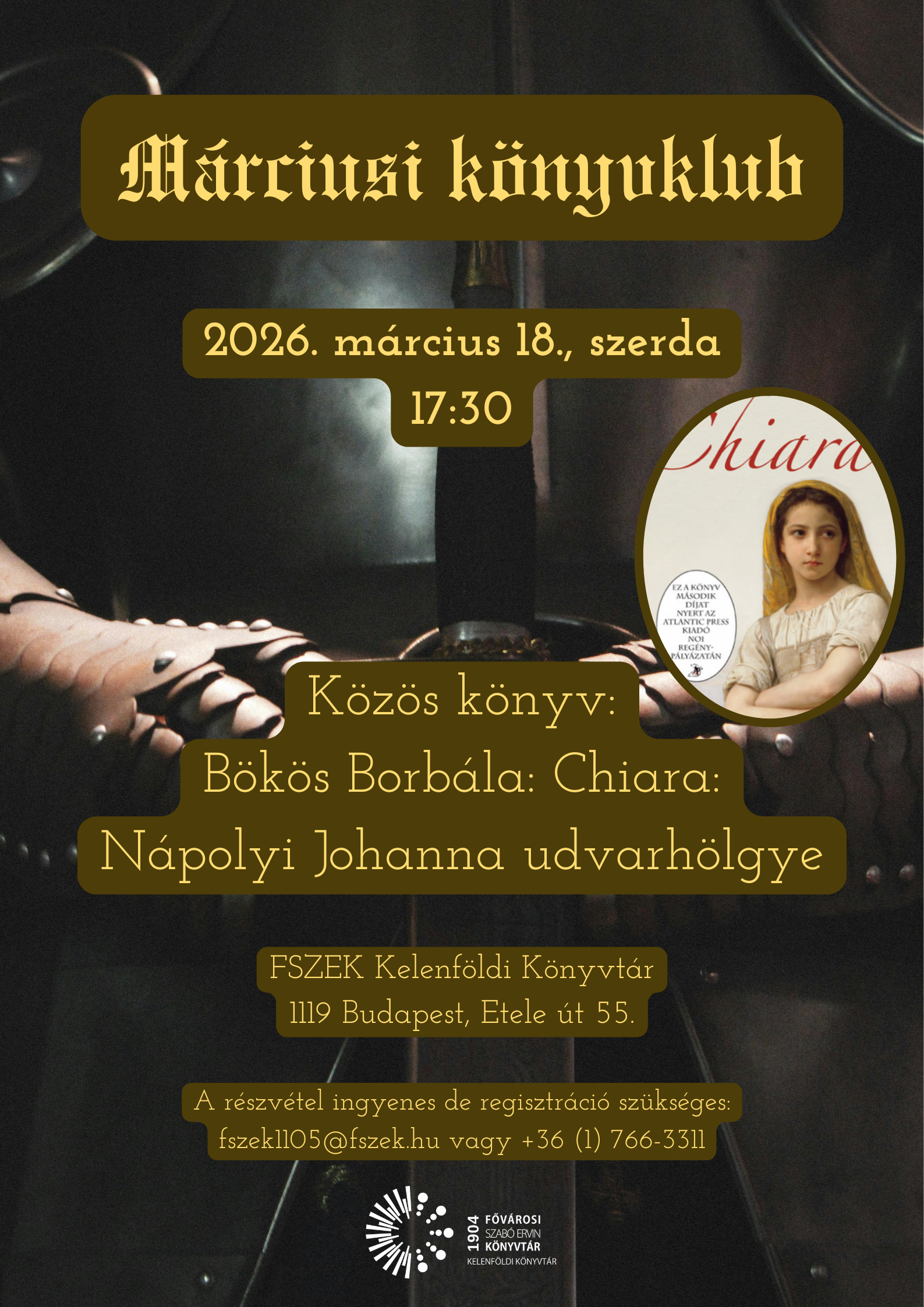 a könyvklub plakátja