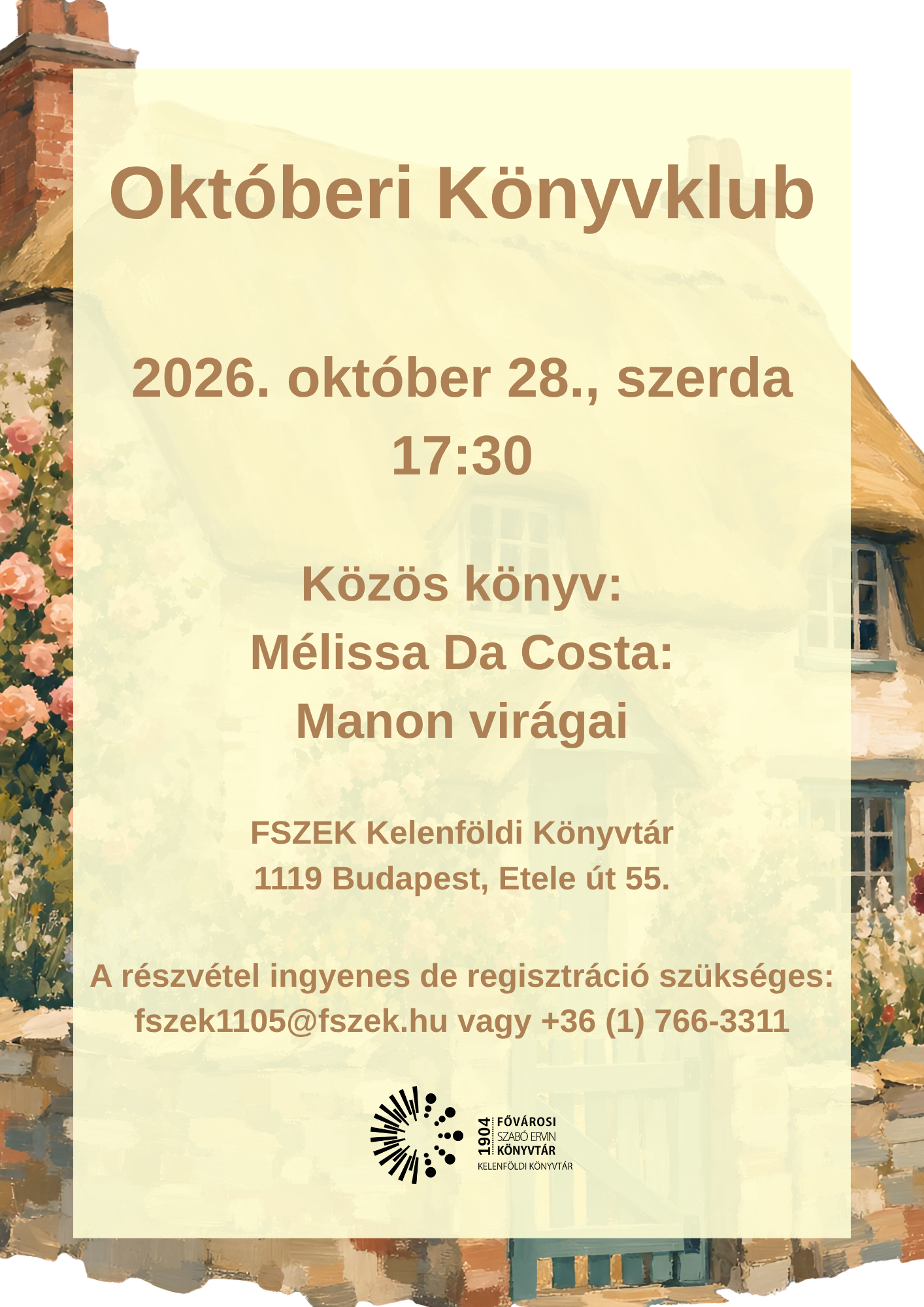 a könyvklub plakátja