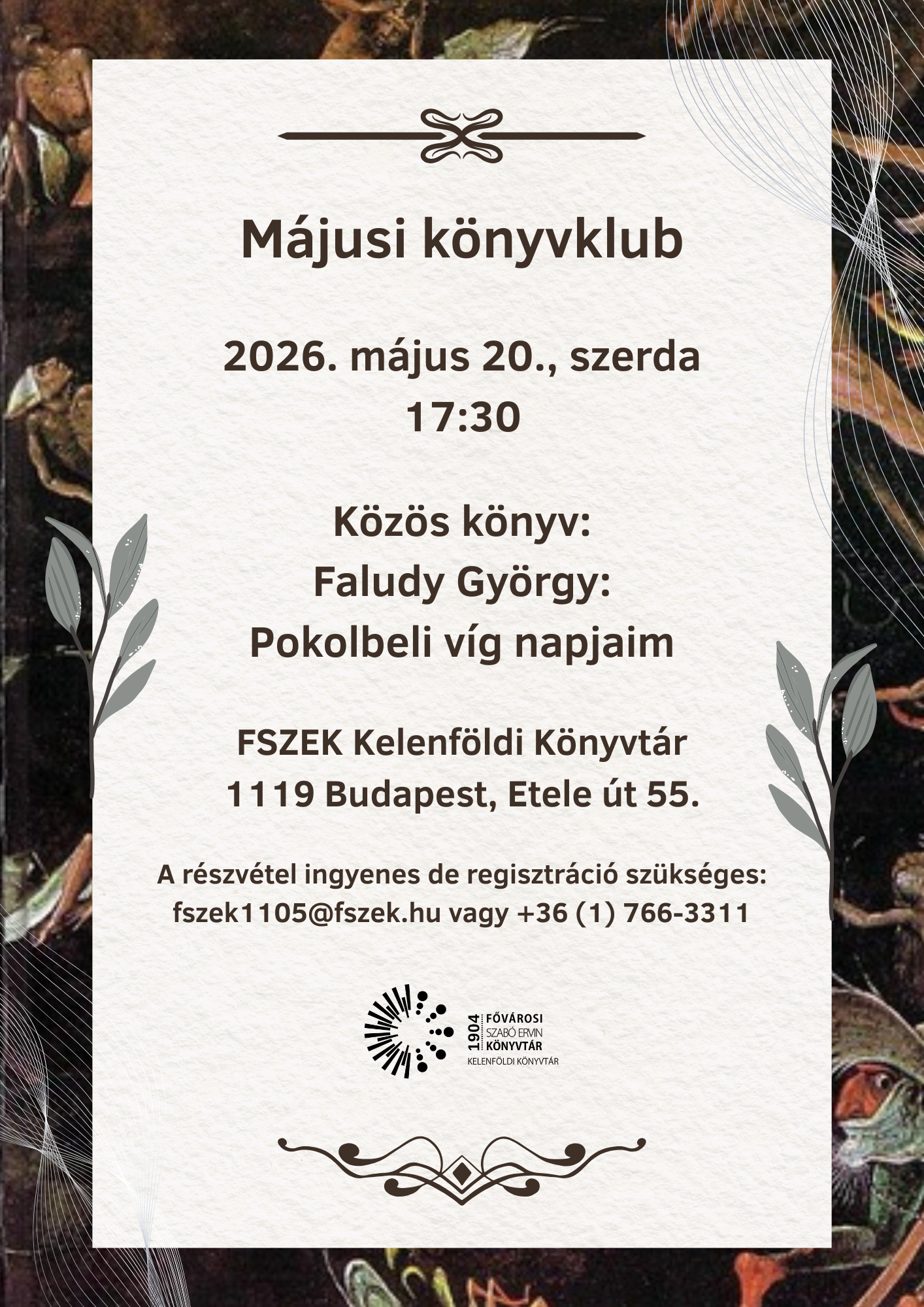 a könyvklub plakátja