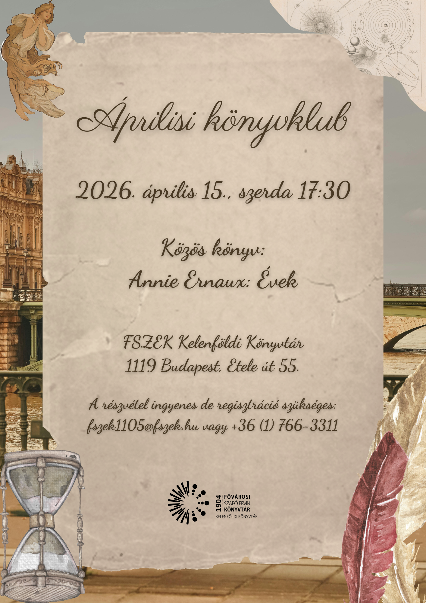 a könyvklub plakátja