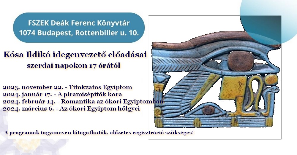 a program plakátja egyiptomi rajzzal