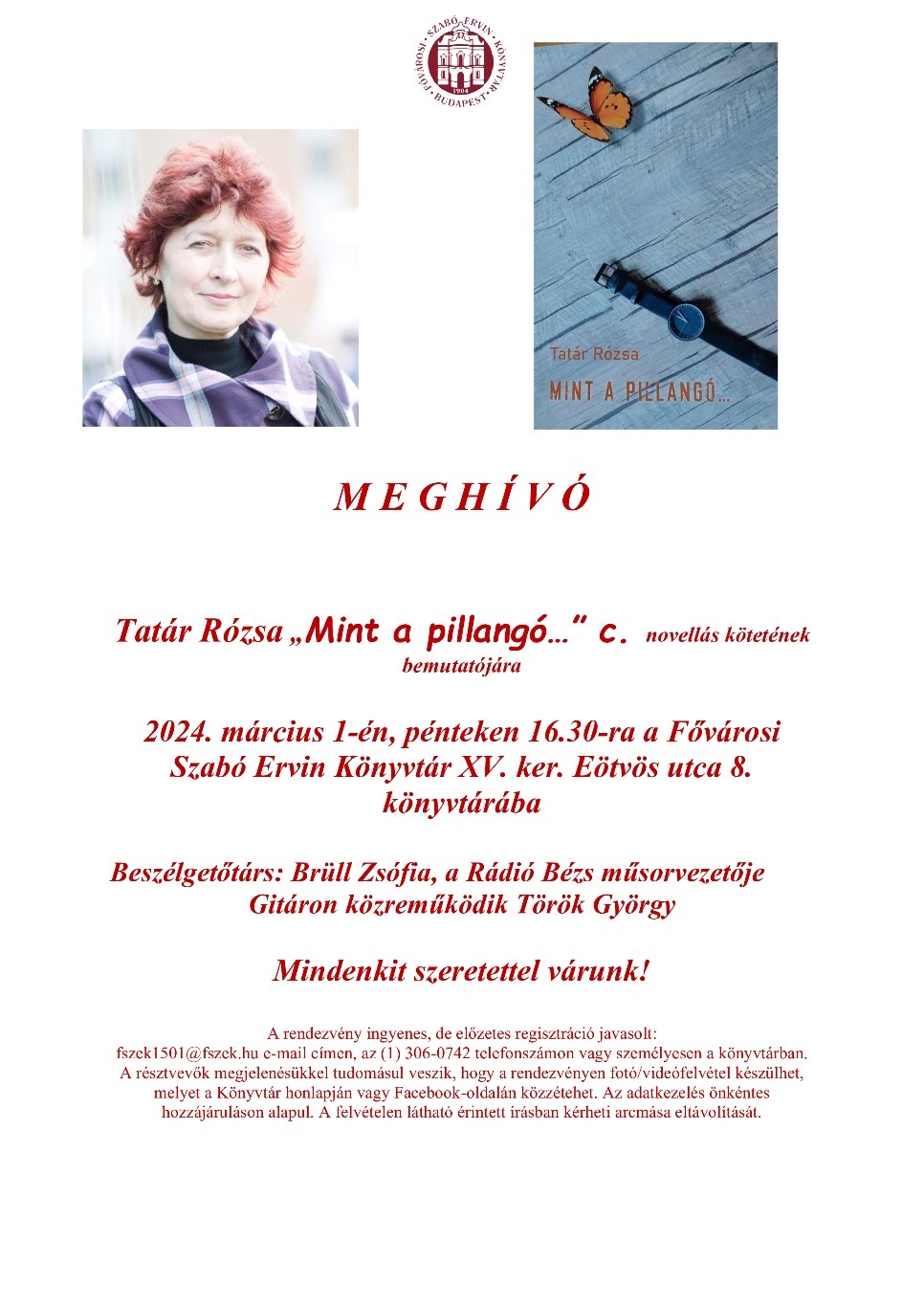 Könyvbemutató - plakát