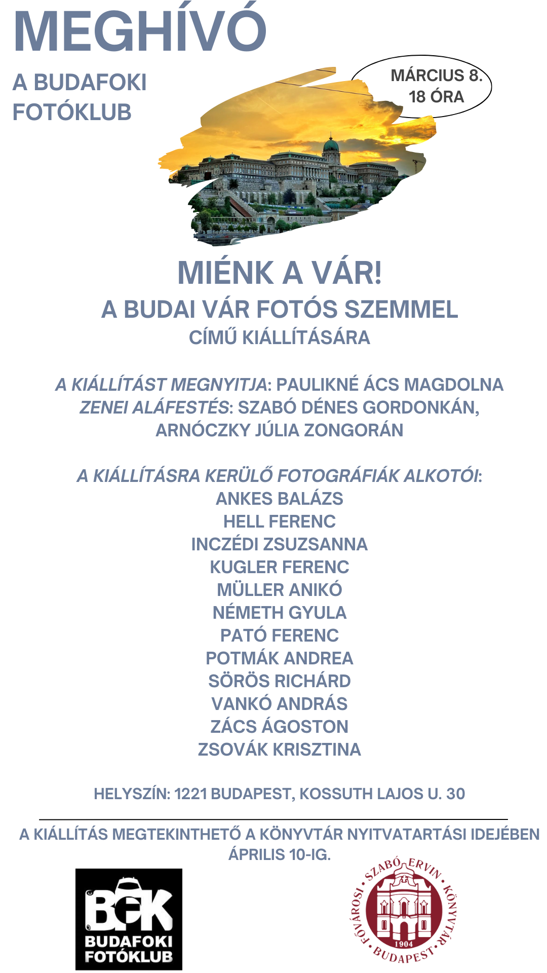 A meghívó plakátja