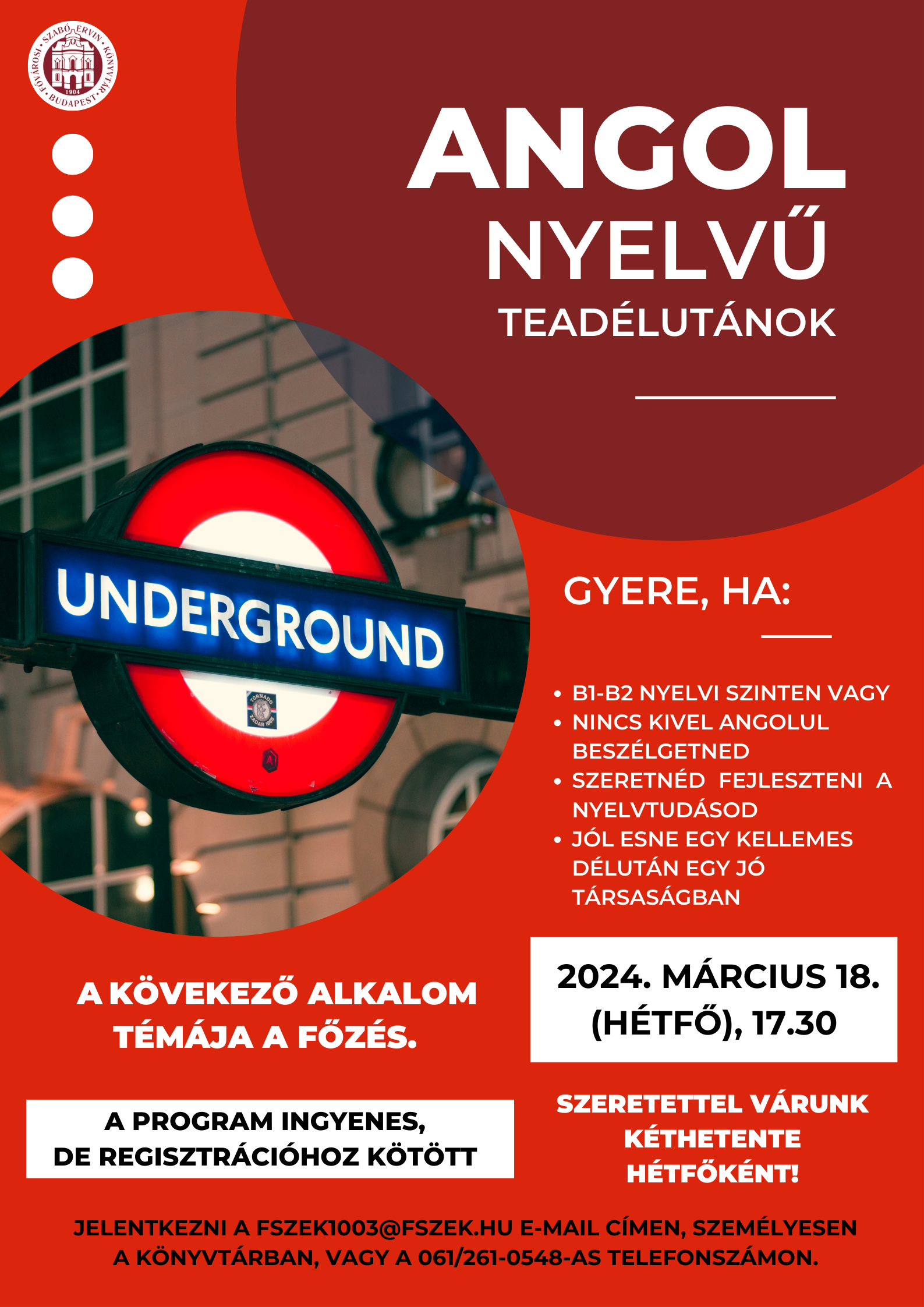 a rendezvény plakátja