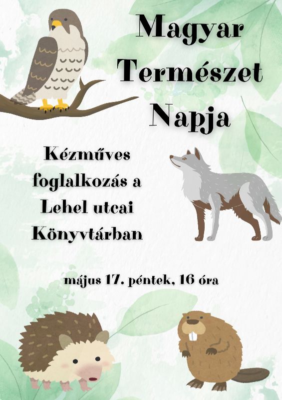 Plakát - magyar védett állatok jelképes figurái - rajz