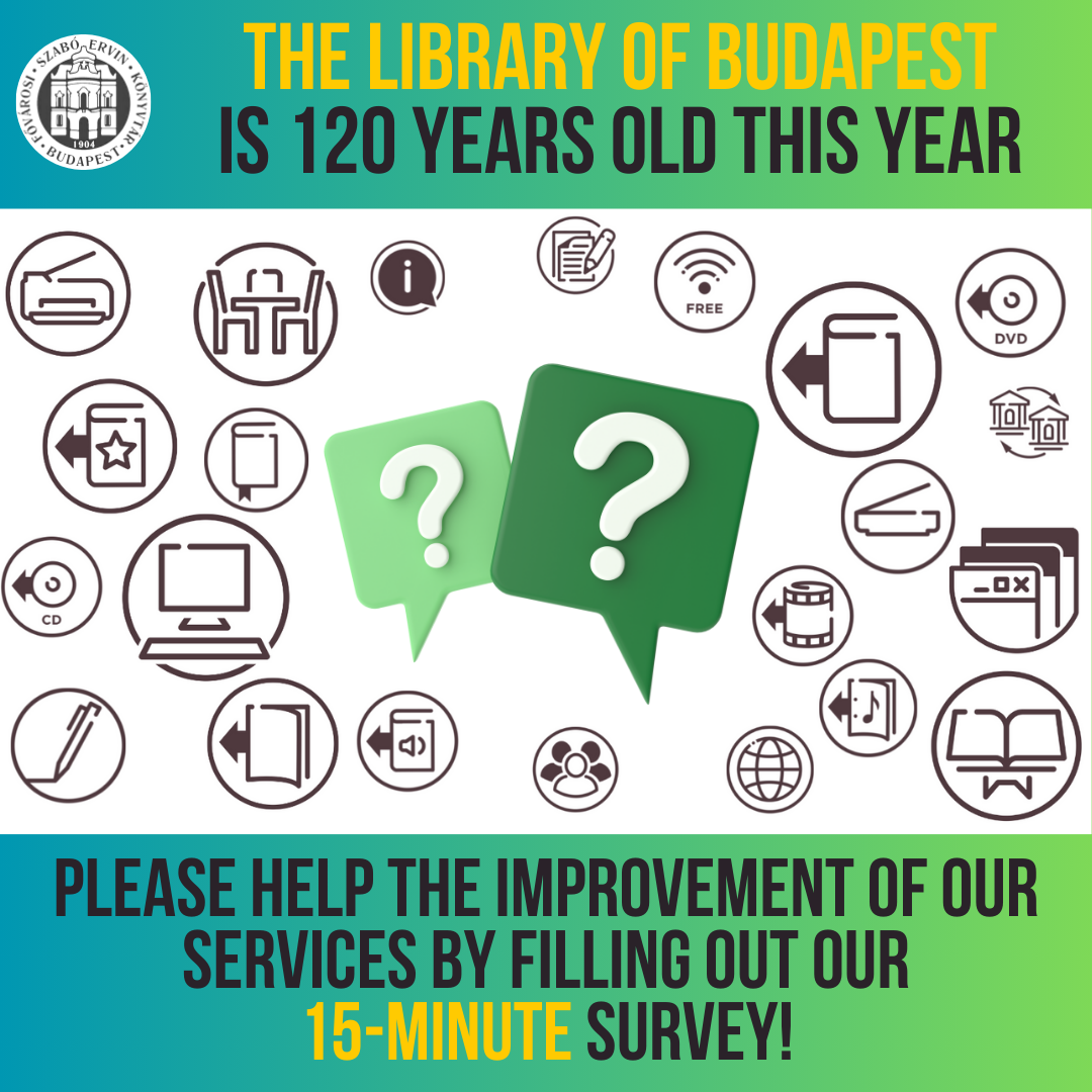 Pictograms of question marks and library services