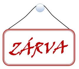 zárva tábla