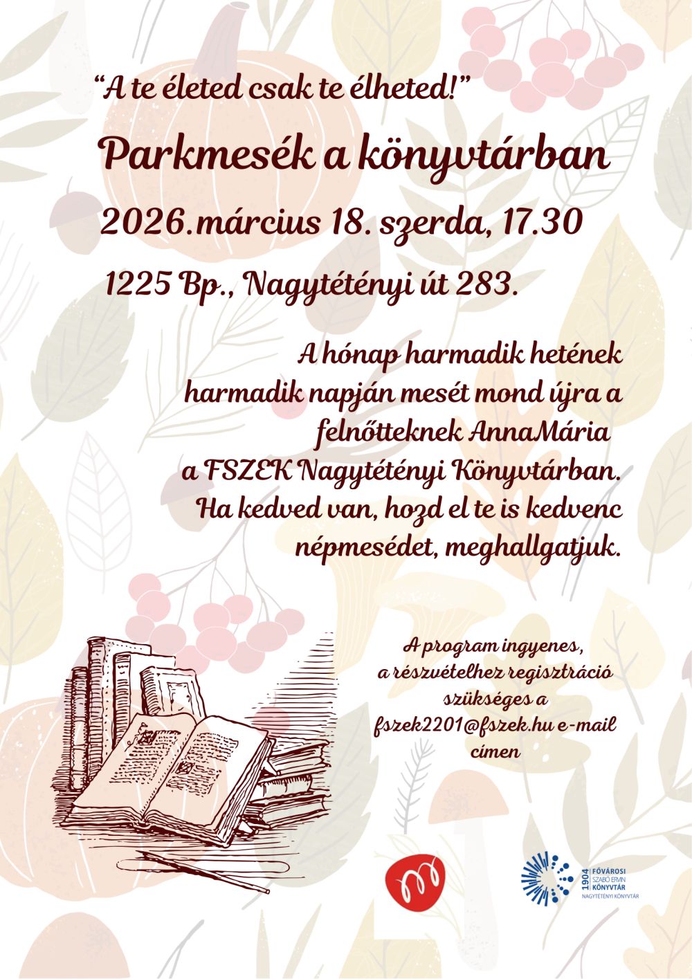 könyvek és falevelek rajza