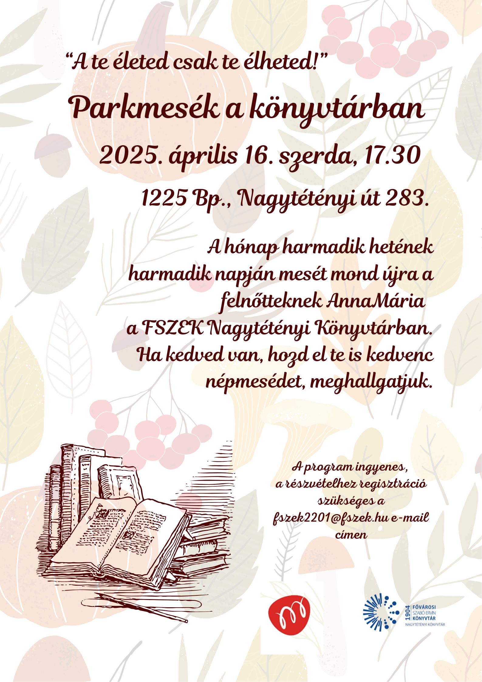 könyvek és falevelek rajza