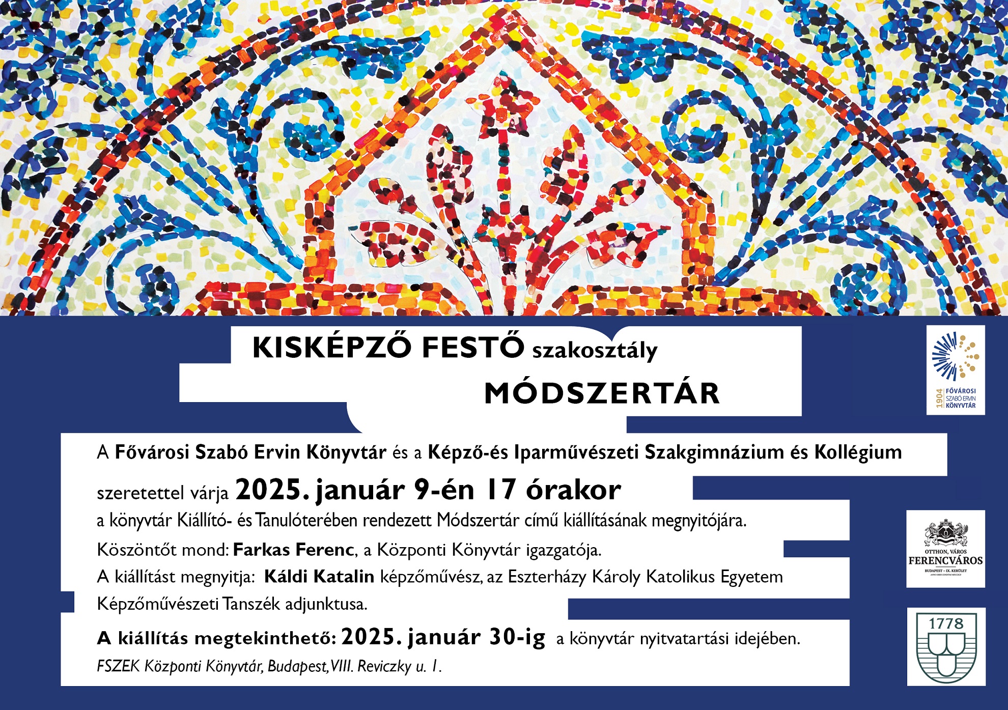 mozaikszerű festés a plakáton