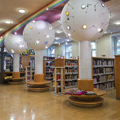 a gyerekkönyvtár nagyterme