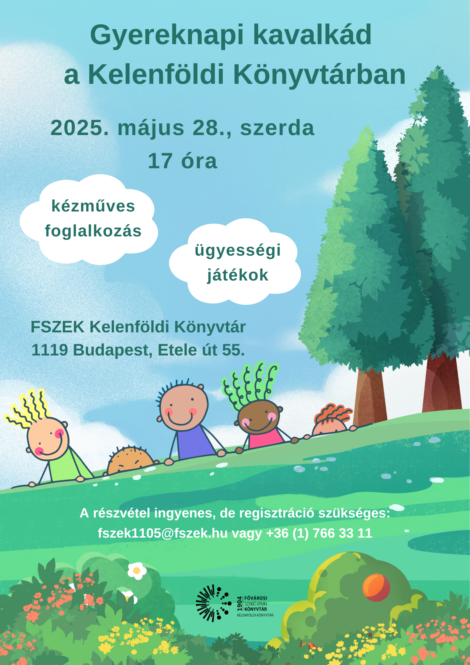 gyerekek tavaszi mezőn