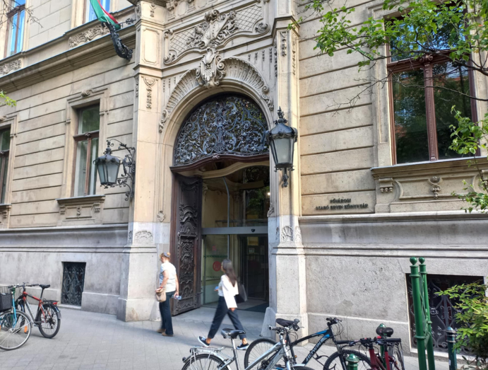 main entrance of the library