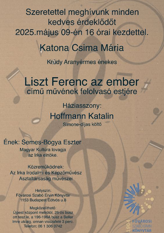 Plakát - hangjegyek a háttérben