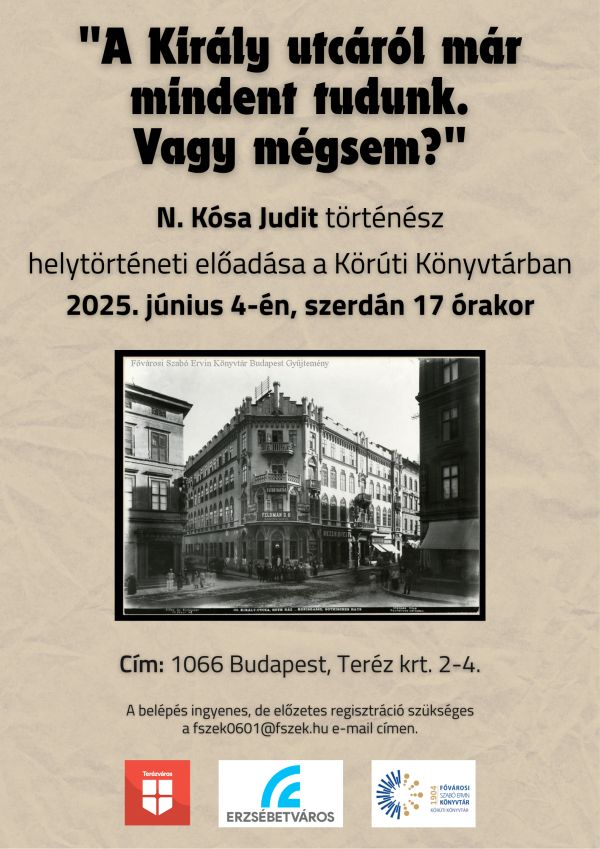 Király utcai sarokház fekete-fehér fotója