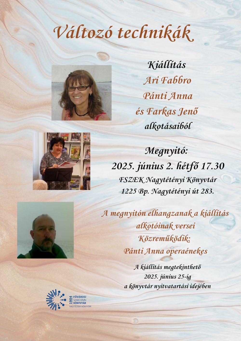 a kiállítók fotói a plakáton