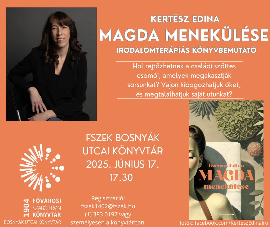 Kertész Edina, író, és könyve, Magda menekülése