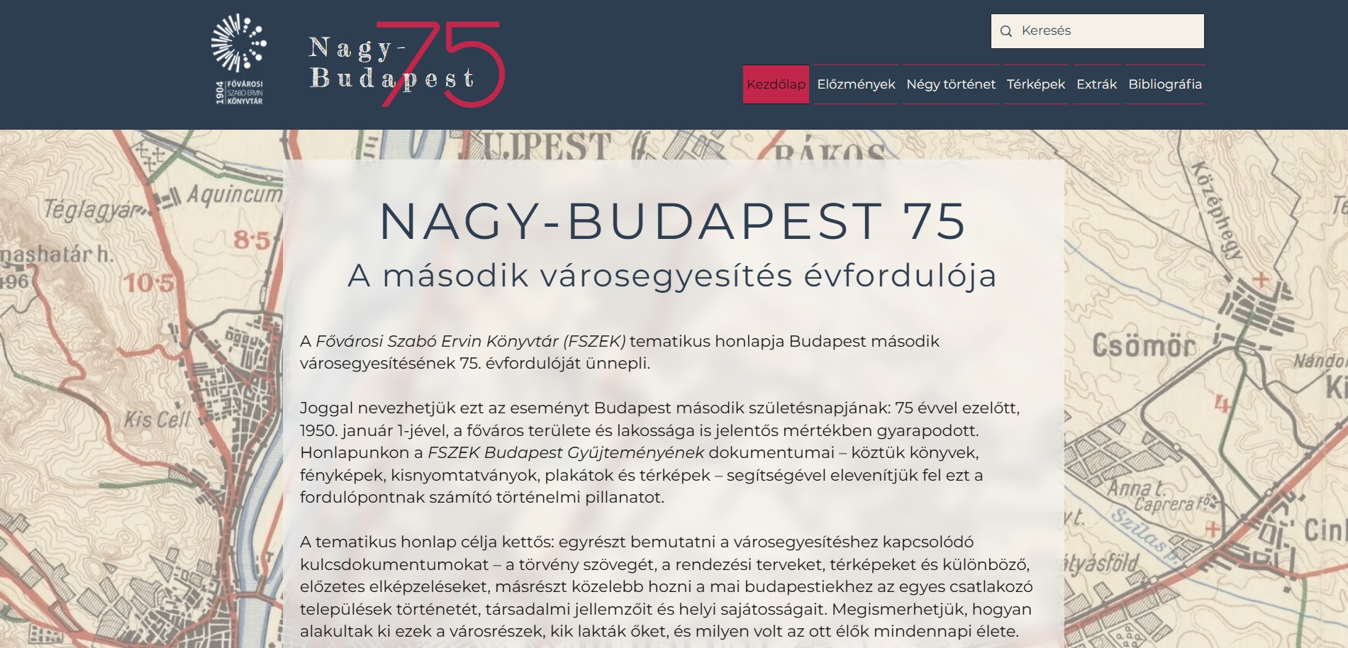 a virtuális kiállítás címoldala