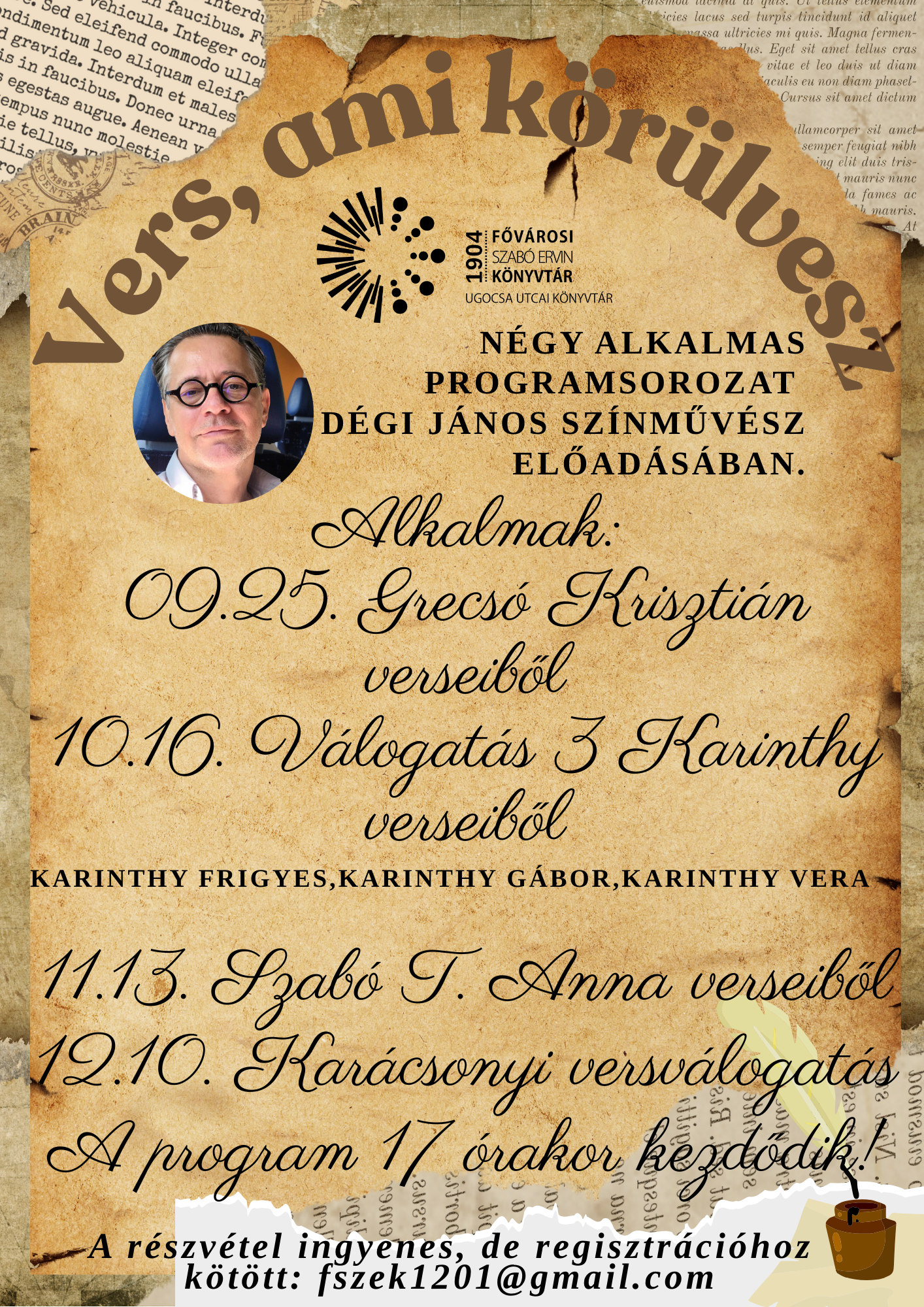 a program plakátj a cikkben szereplő információkkal