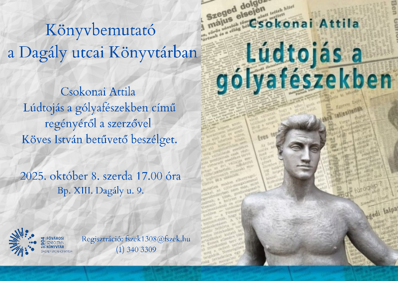 Plakát - Csokonai Attila: Lúdtojás a gólyafészekben - könyvborító