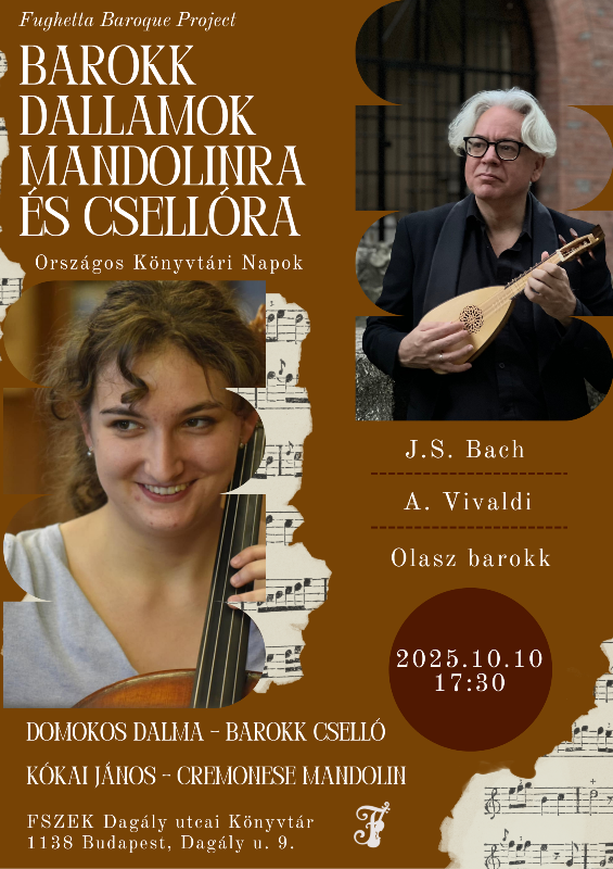 Kókai János mandolinnal és Domokos Dalma csellóval