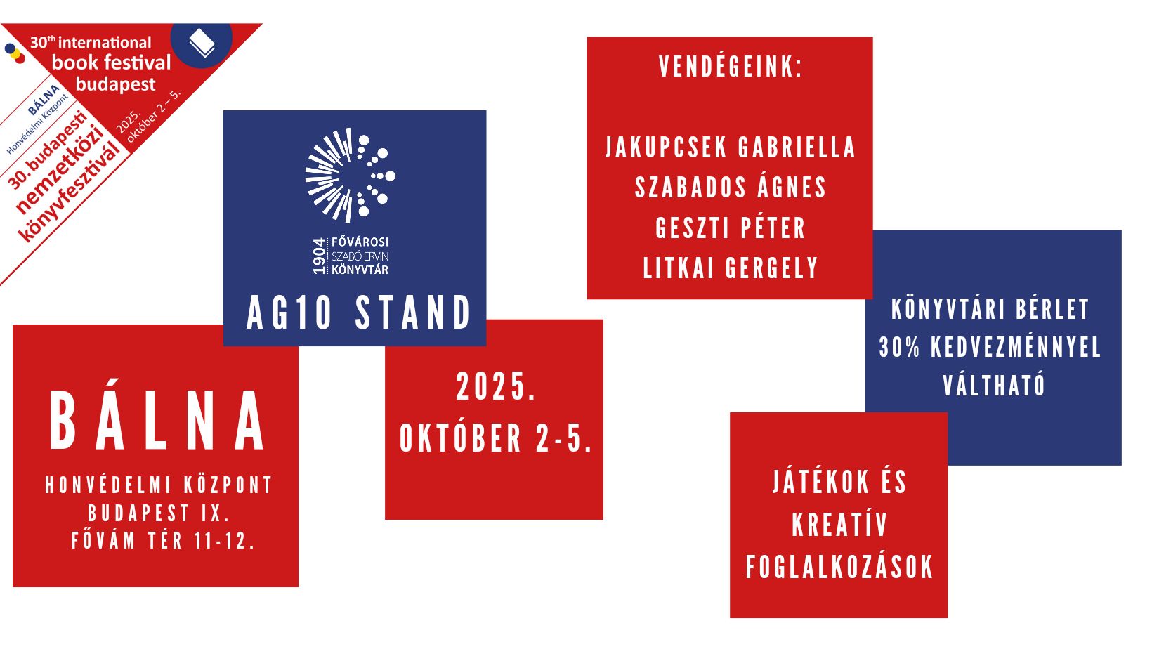 a cikkben olvasható programok szövegei a plakáton 