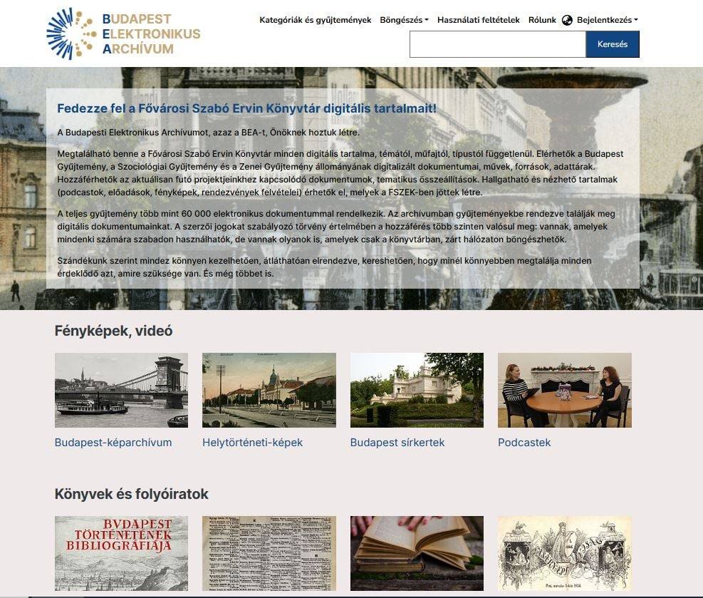 a portál nyitó oldala