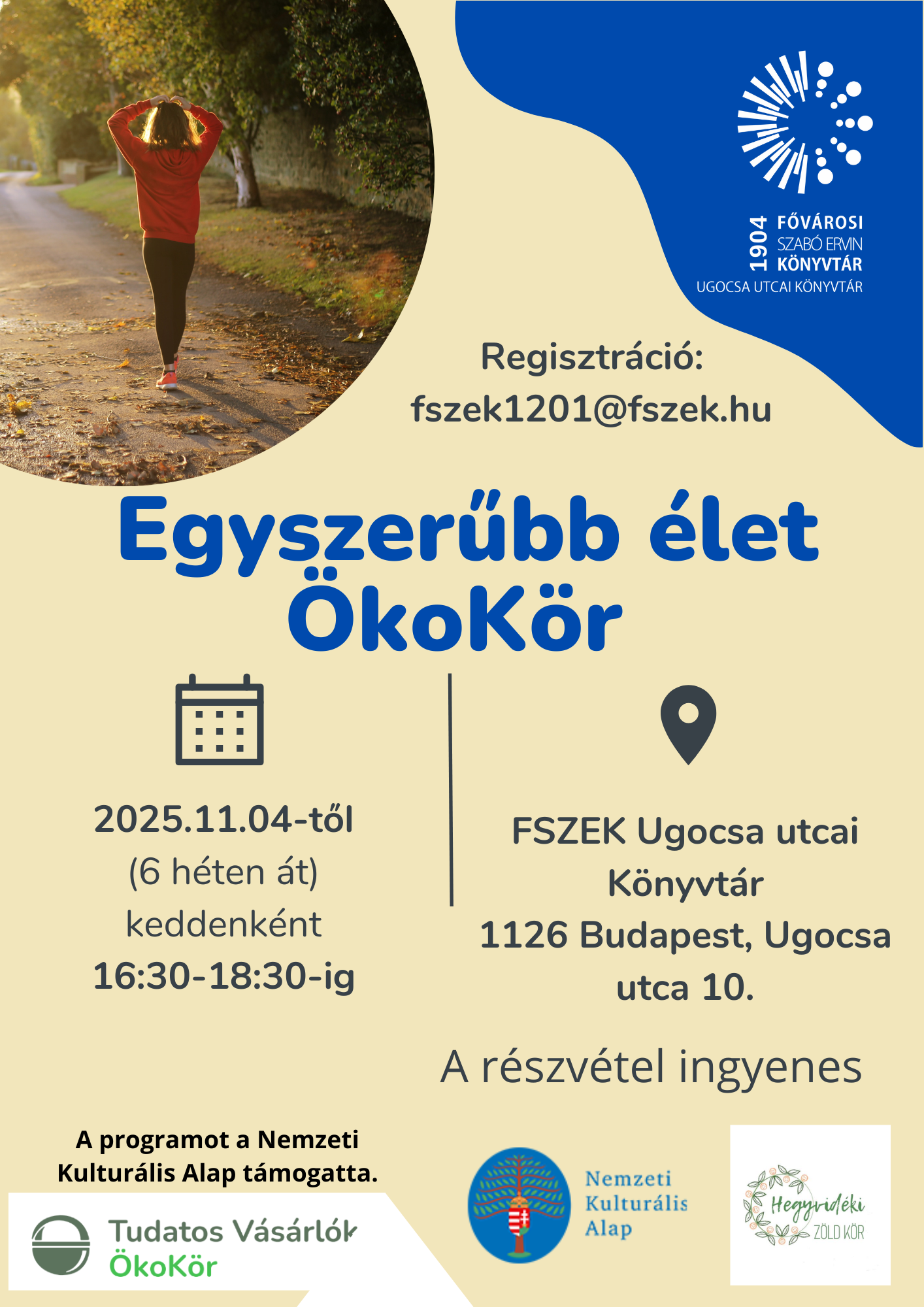 kép egy természetben sétáló nőről a plakáton