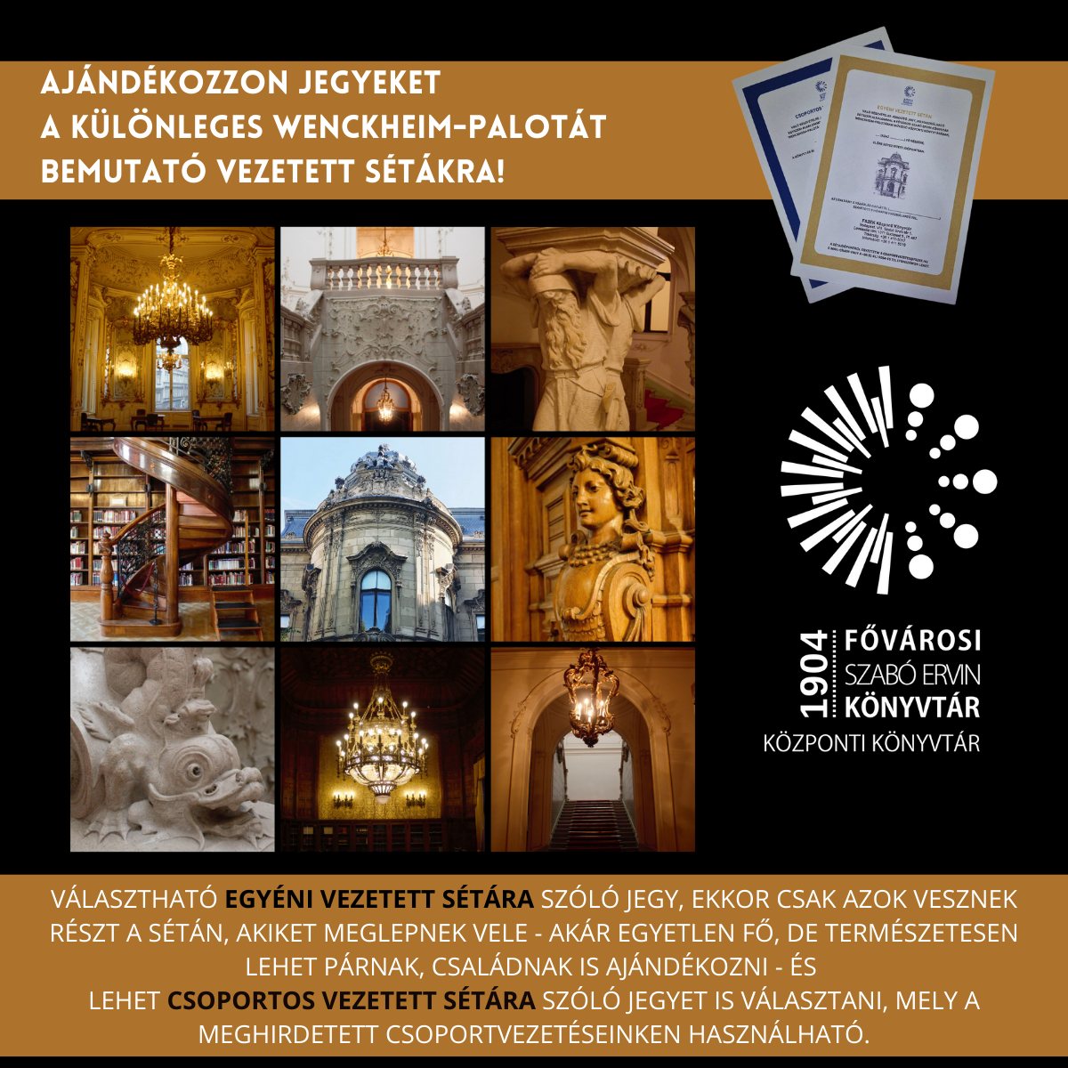 fotók a Wenckheim-palota díszítéseiről