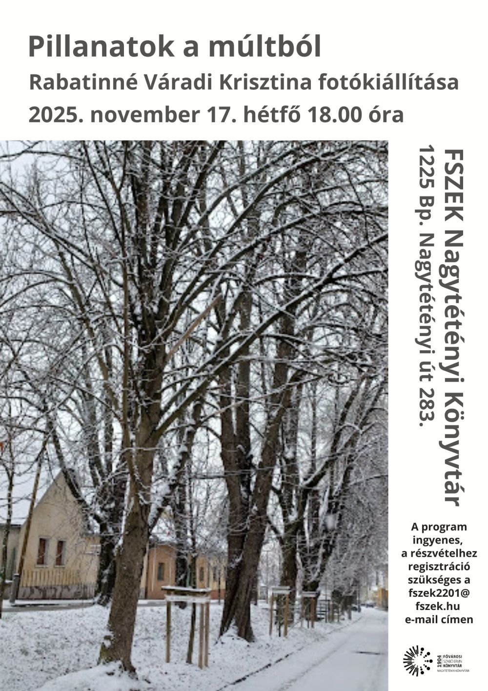 Plakát havas utcaképpel