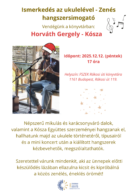 Plakát - Horváth Gergely az ukulelén játszik