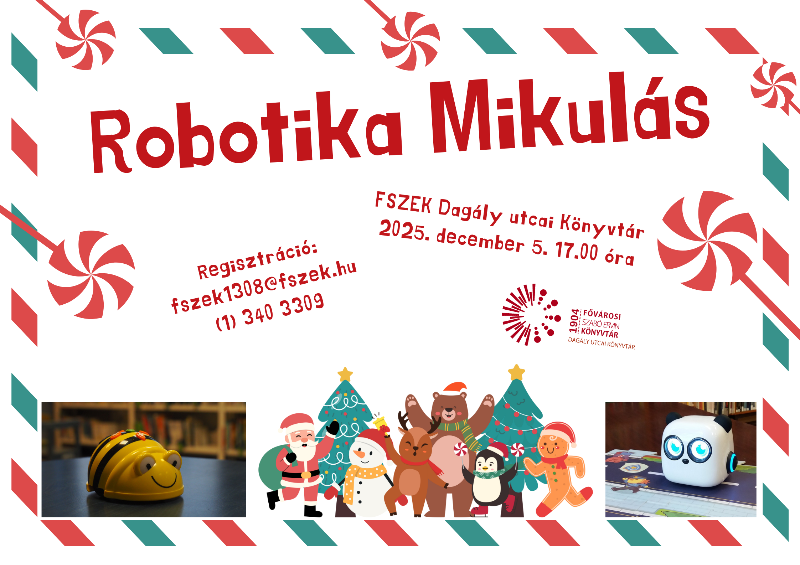 Plakát - robotika játékok: Méhecske és Panda, karácsonyi figurák - grafika