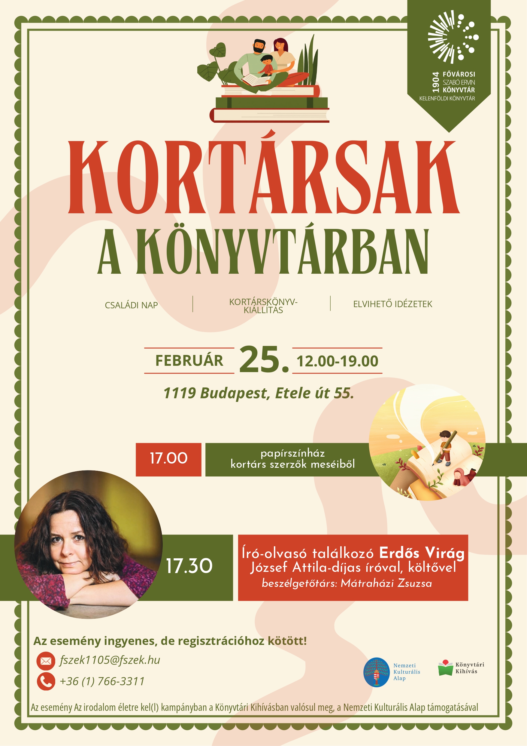 A program plakátja Erdős Virág fotójával