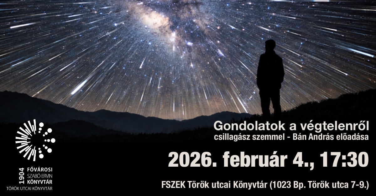 Gondolatok a végtelenről csillagász szemmel című előadás plakátja