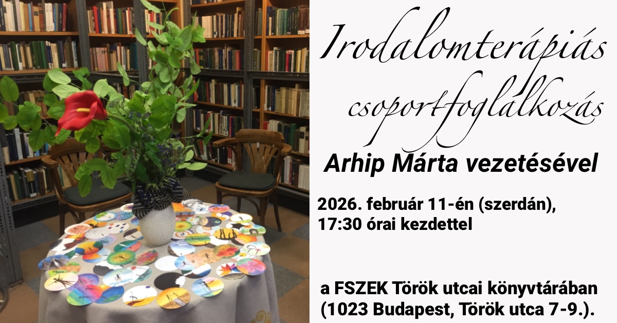 Irodalomterápiás csoportfoglalkozás Arhip Márta vezetésével