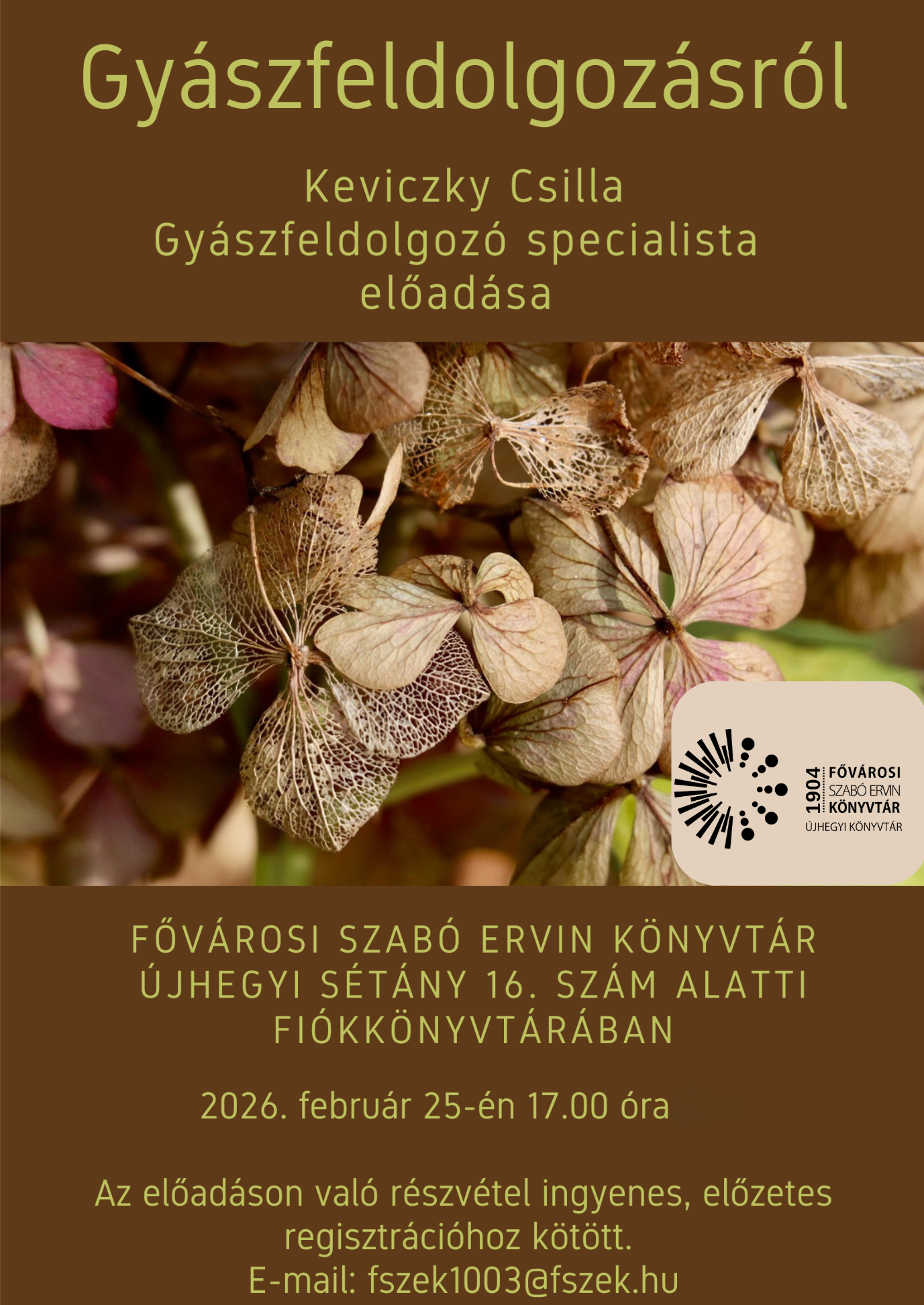 száraz virágszirmok a plakáton