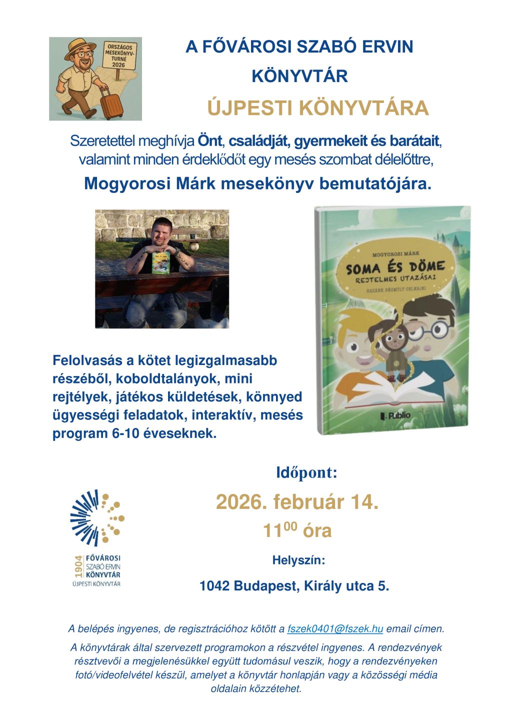 A könyv borítója és a szerző fotója